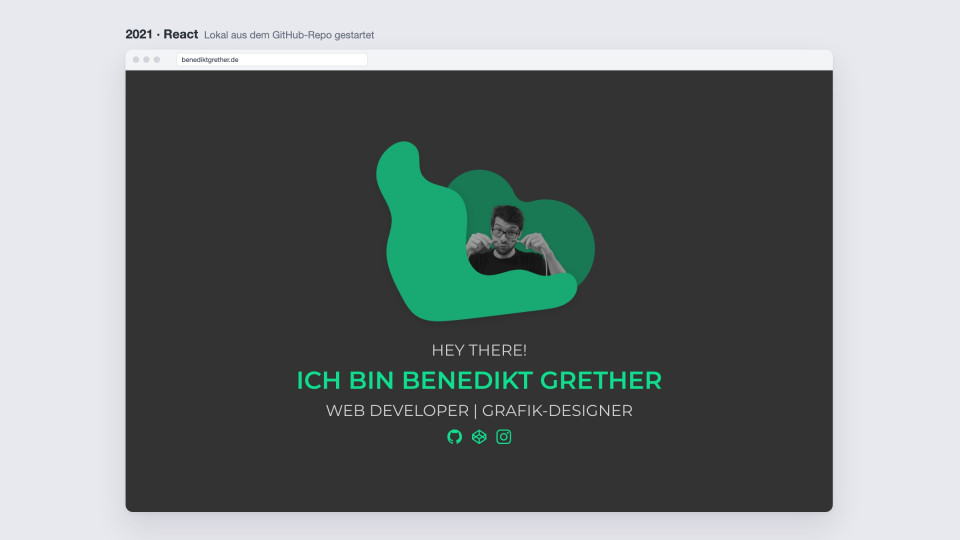 Die React-Version von benediktgrether.de aus dem Jahr 2021